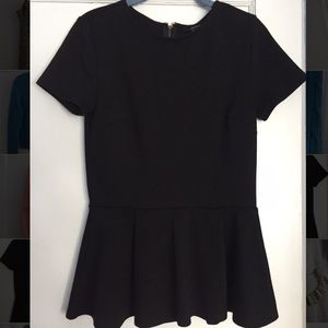 Black peplum shirt